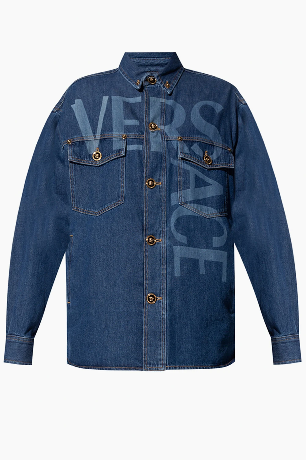Denim jacket with logo