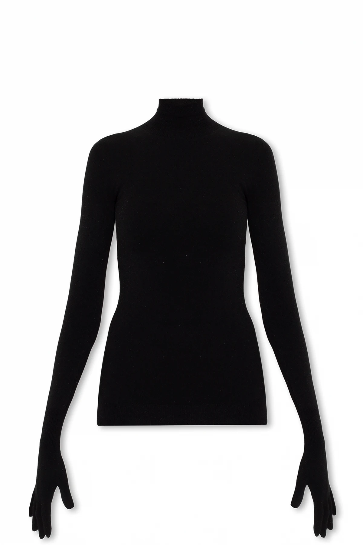 Turtleneck sweater with gloves