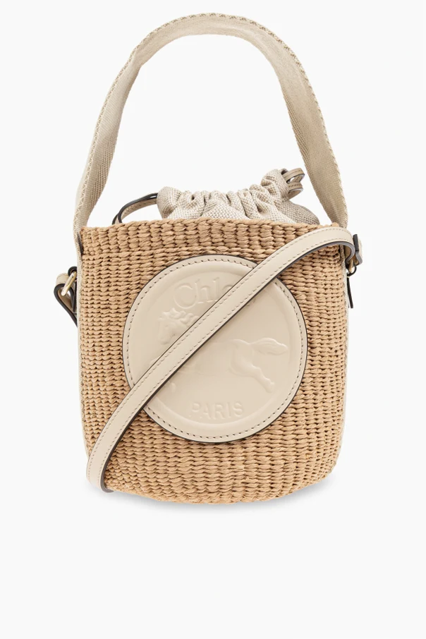 beige Shoulder bag Horse Medal Small in bucket style