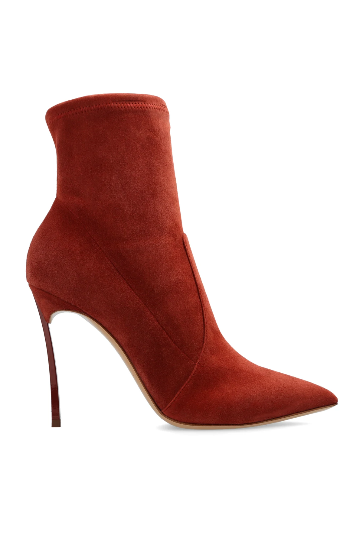 Zamszowe botki na obcasie ‘Blade’