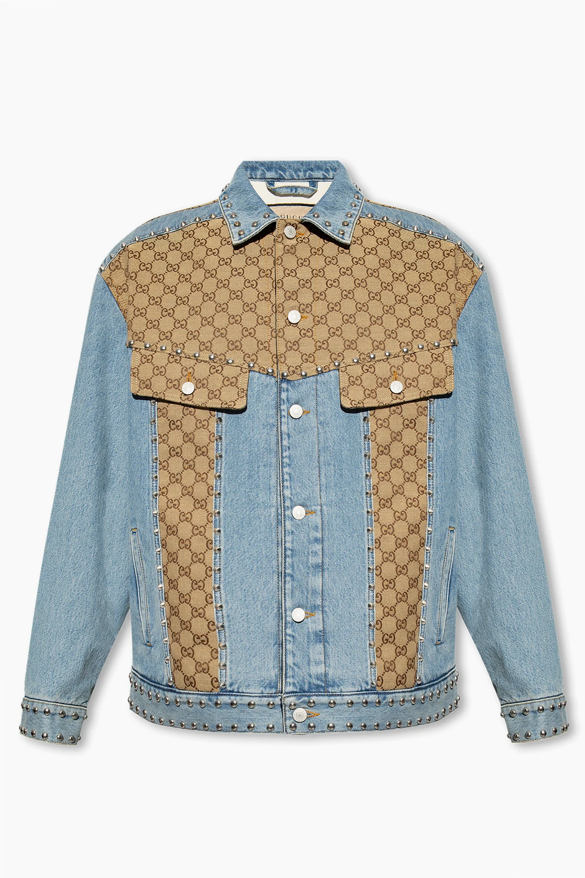 Denim jacket with monogram