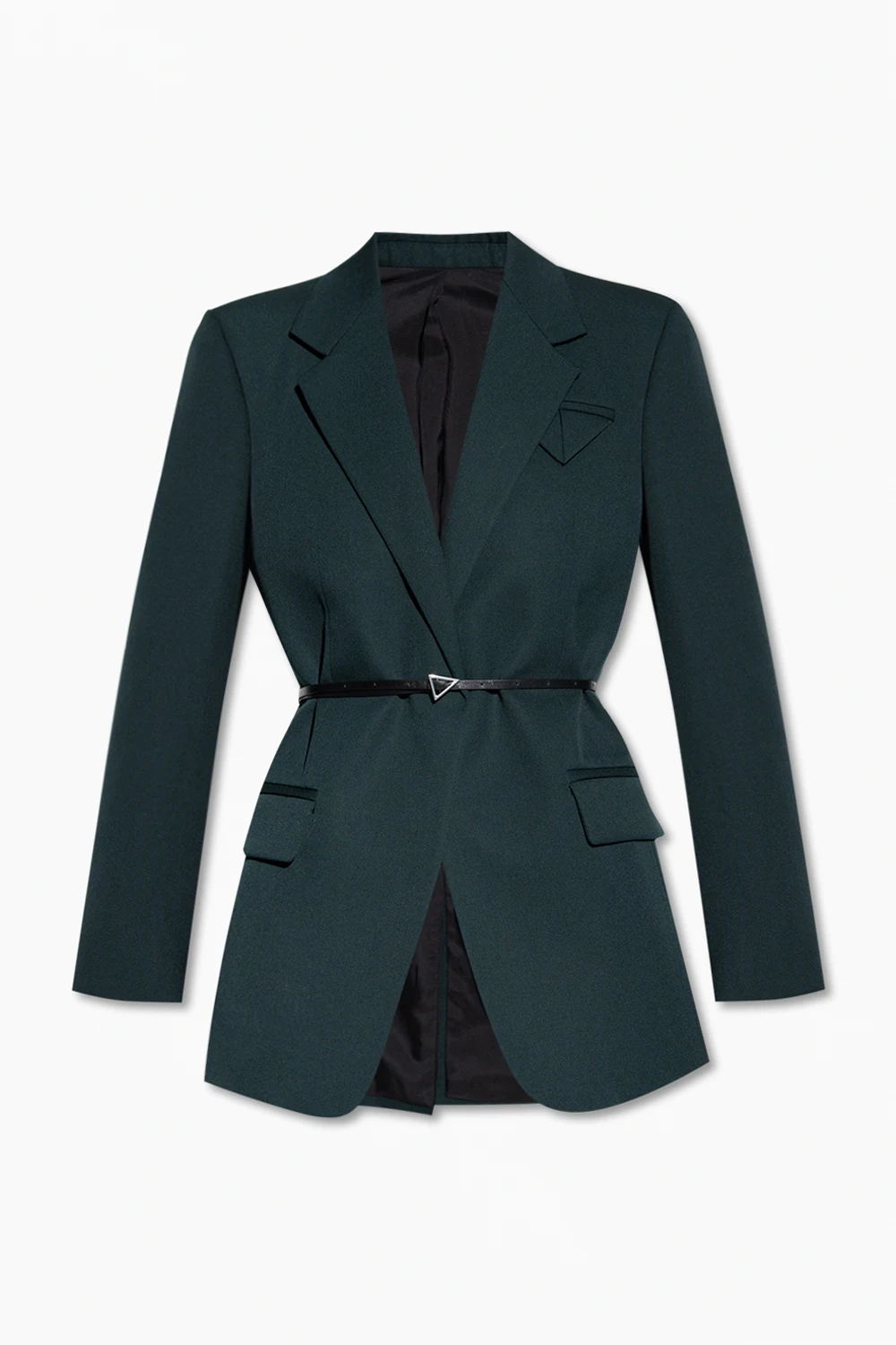 Belted wool blazer