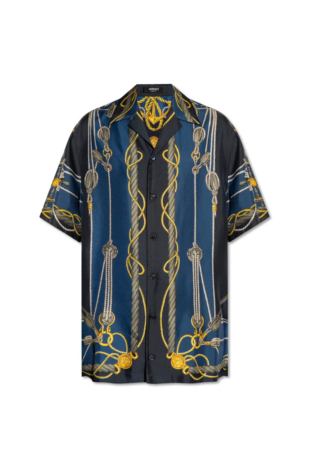 Silk shirt with short sleeves