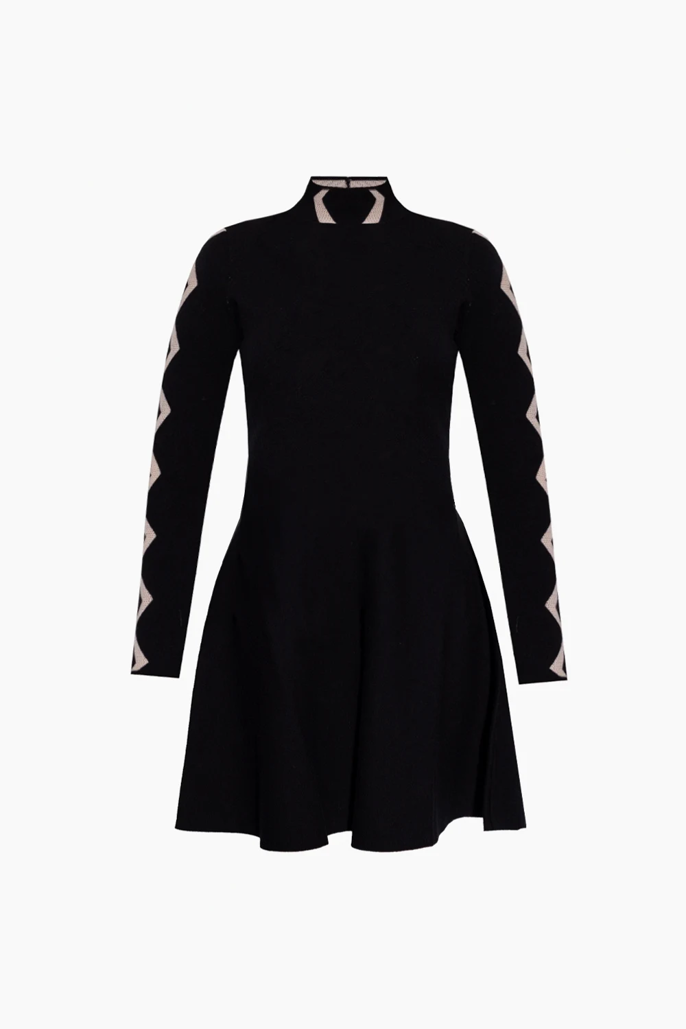 Dress with standing collar