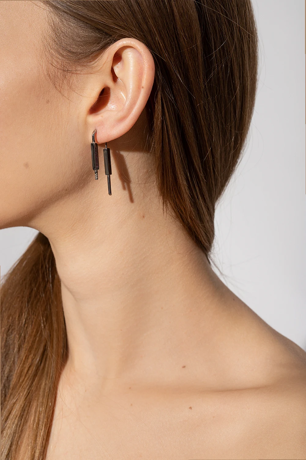 U-Lock brass earrings