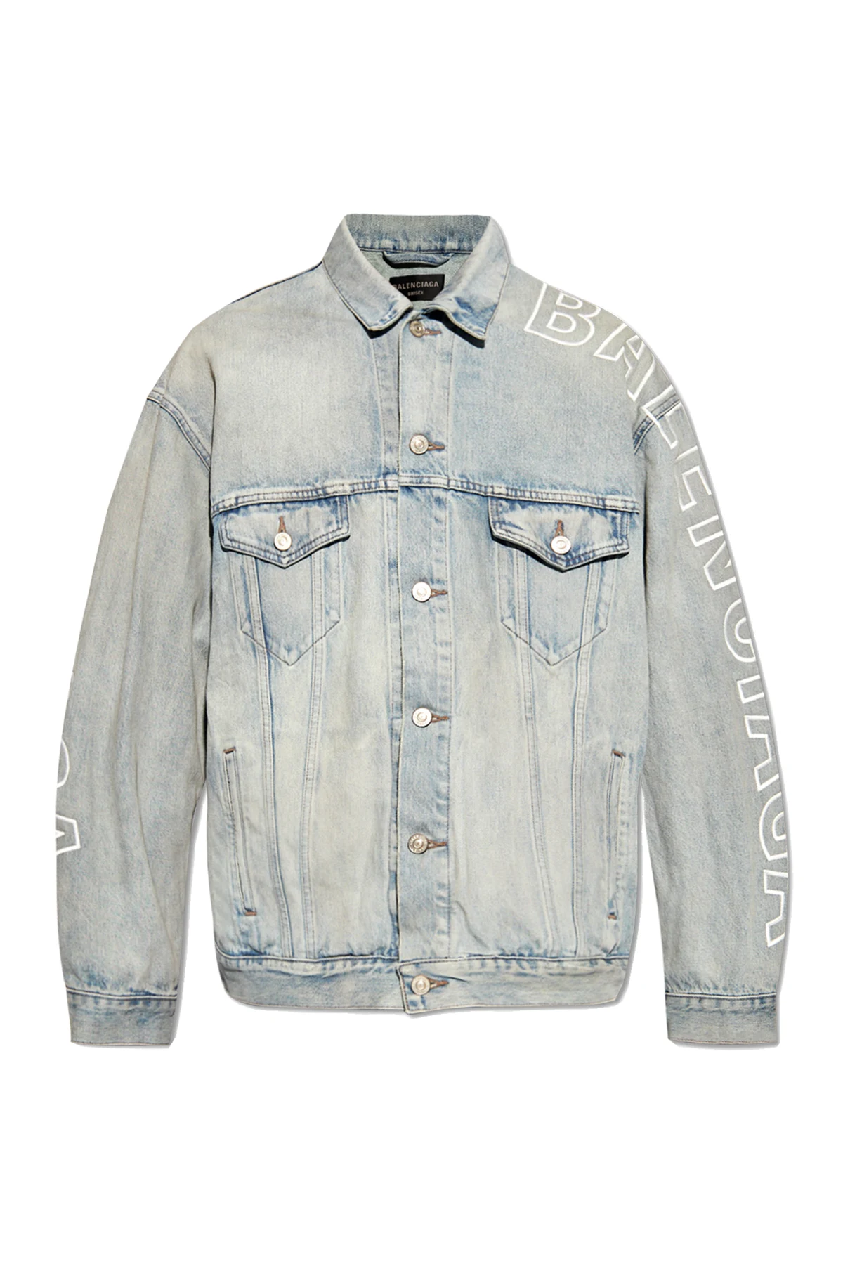 Denim jacket with logo