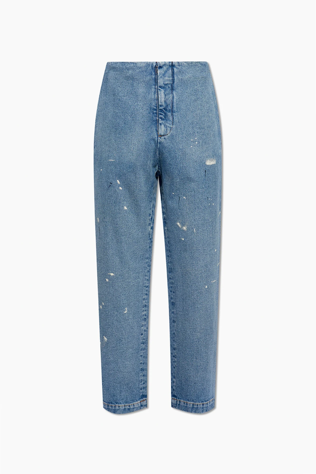 Jeansy z efektem plam po farbie