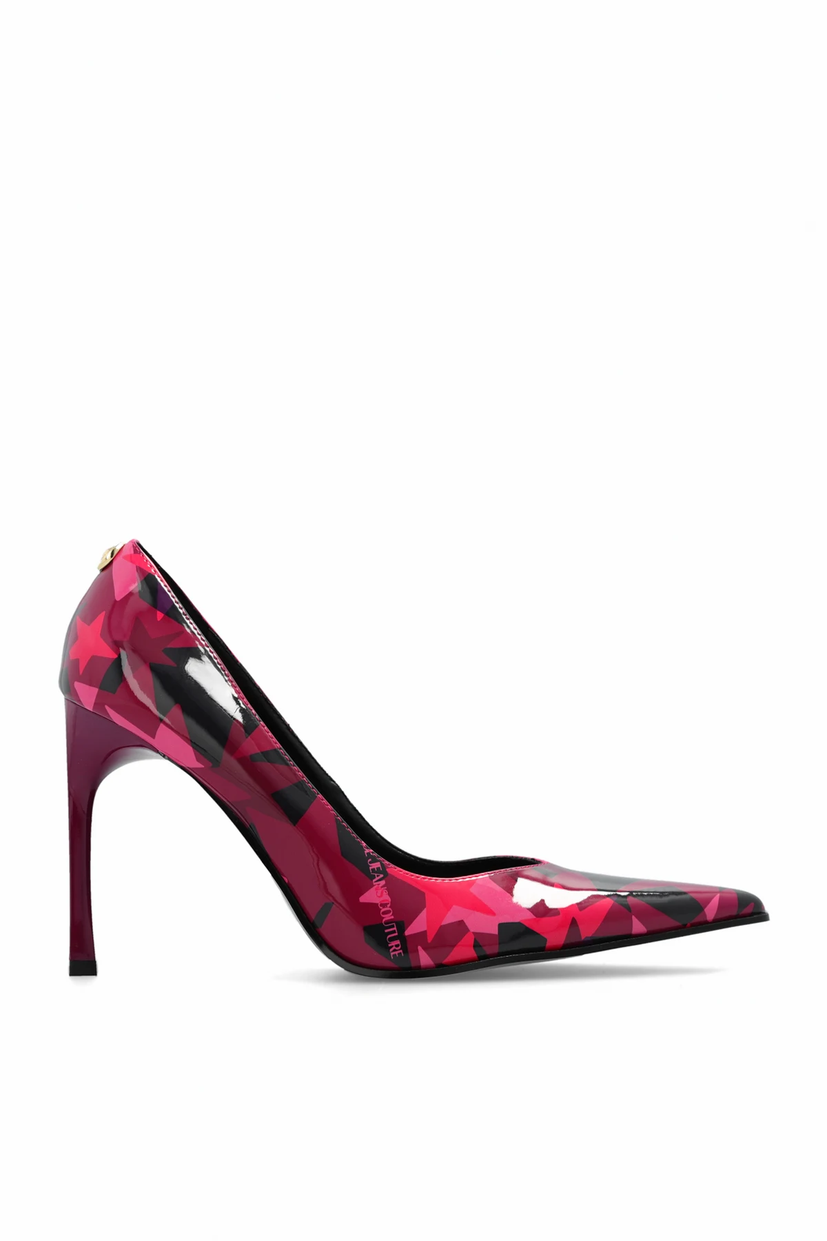 Branded stiletto pumps