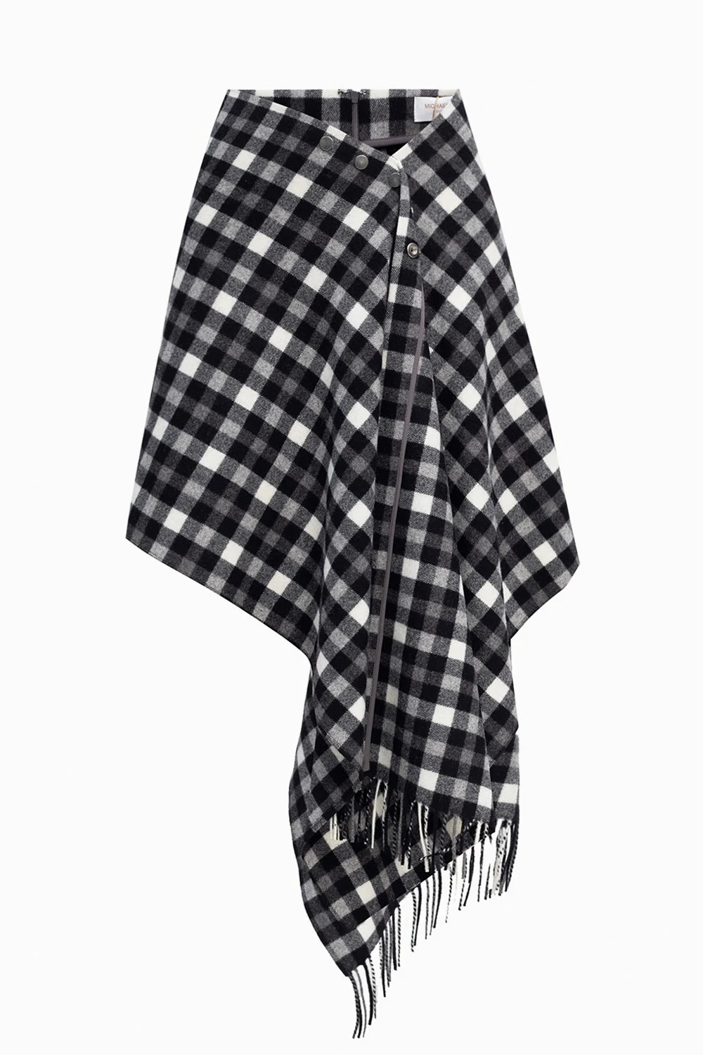 Asymetryczna spódnica ze wzorem w kratę