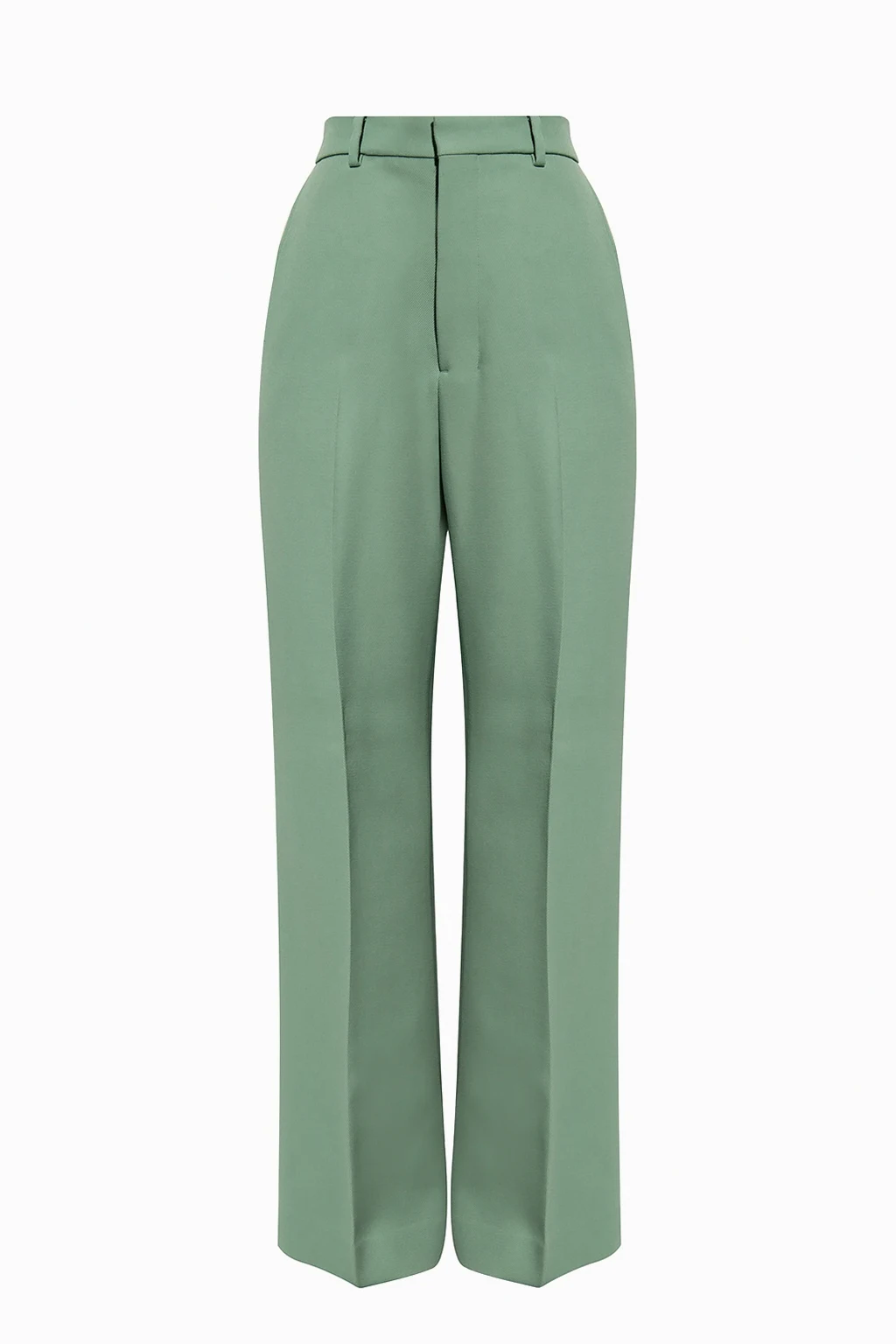 Wool pleat-front trousers