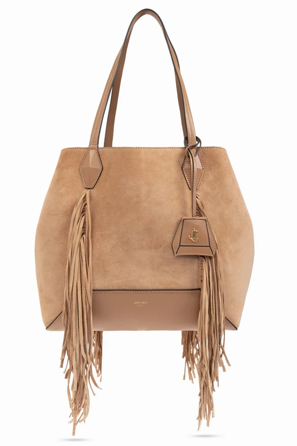 BRĄZOWY Torba `Diamond` typu `shopper`