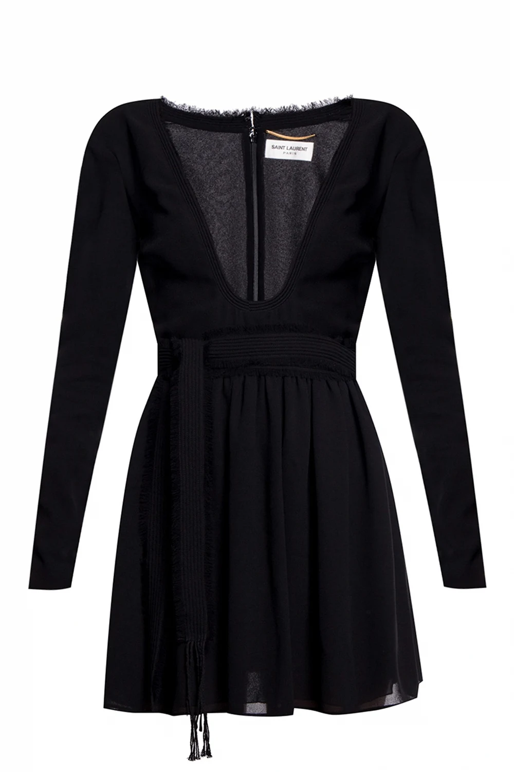 Dress with deep neckline