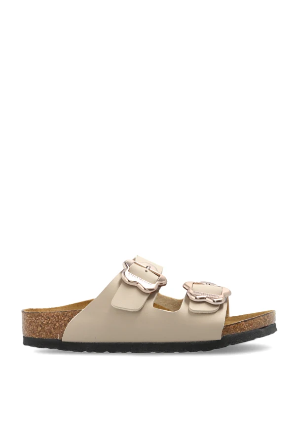 BEIGE Arizona Flower Buckle Kids Pantolette