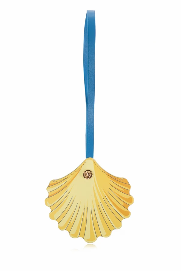 YELLOW  Leather keychain in the shape of a bowtie