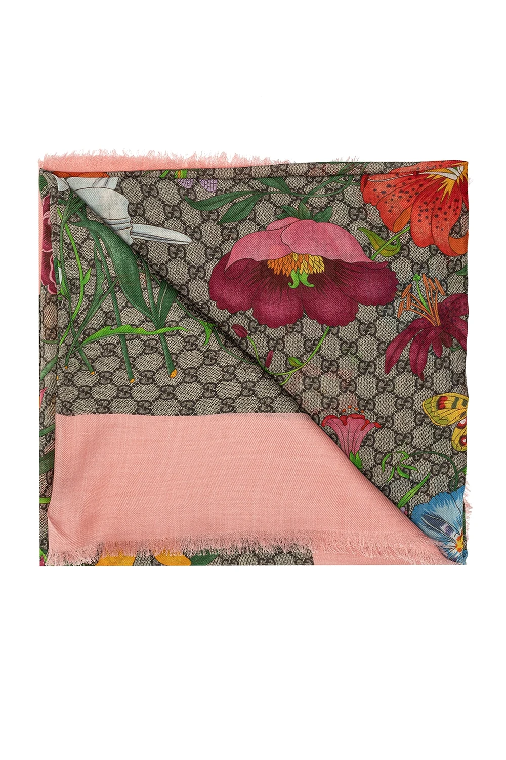 Flora motif scarf