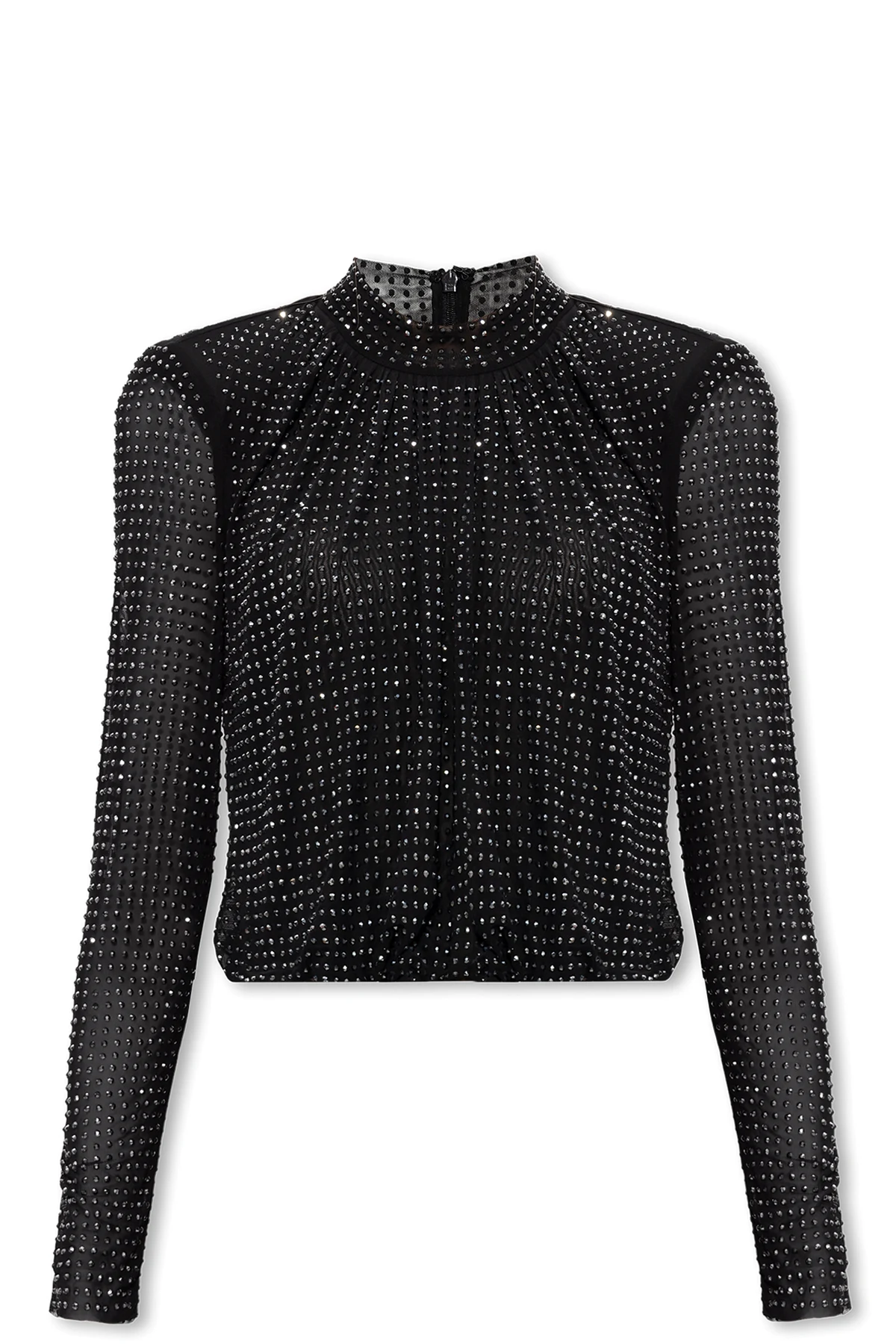 Crystal-embellished top