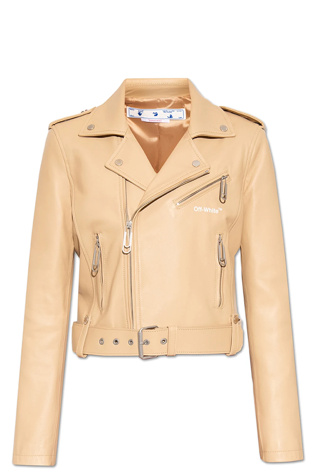 Leather biker jacket