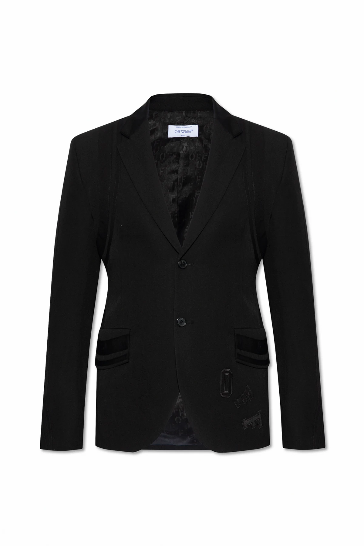 Wool blazer with logo