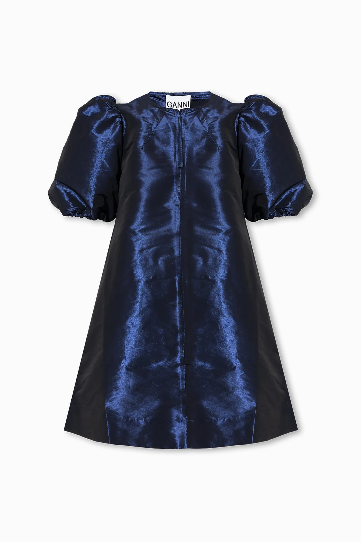 Dress with puff sleeves