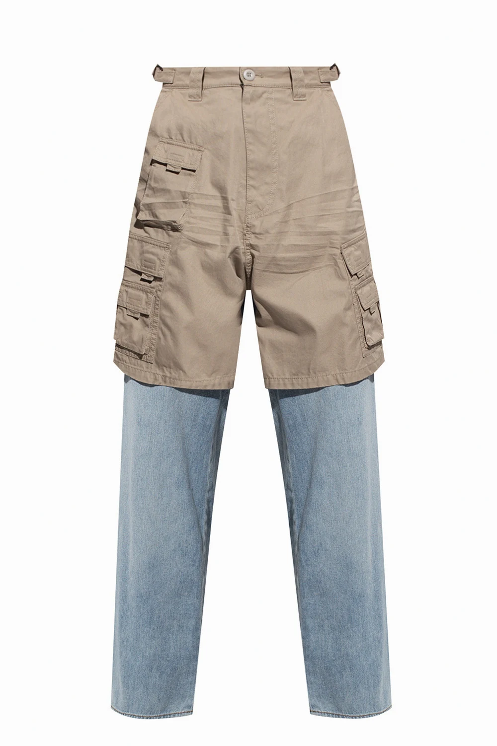 Jeans with numerous pockets