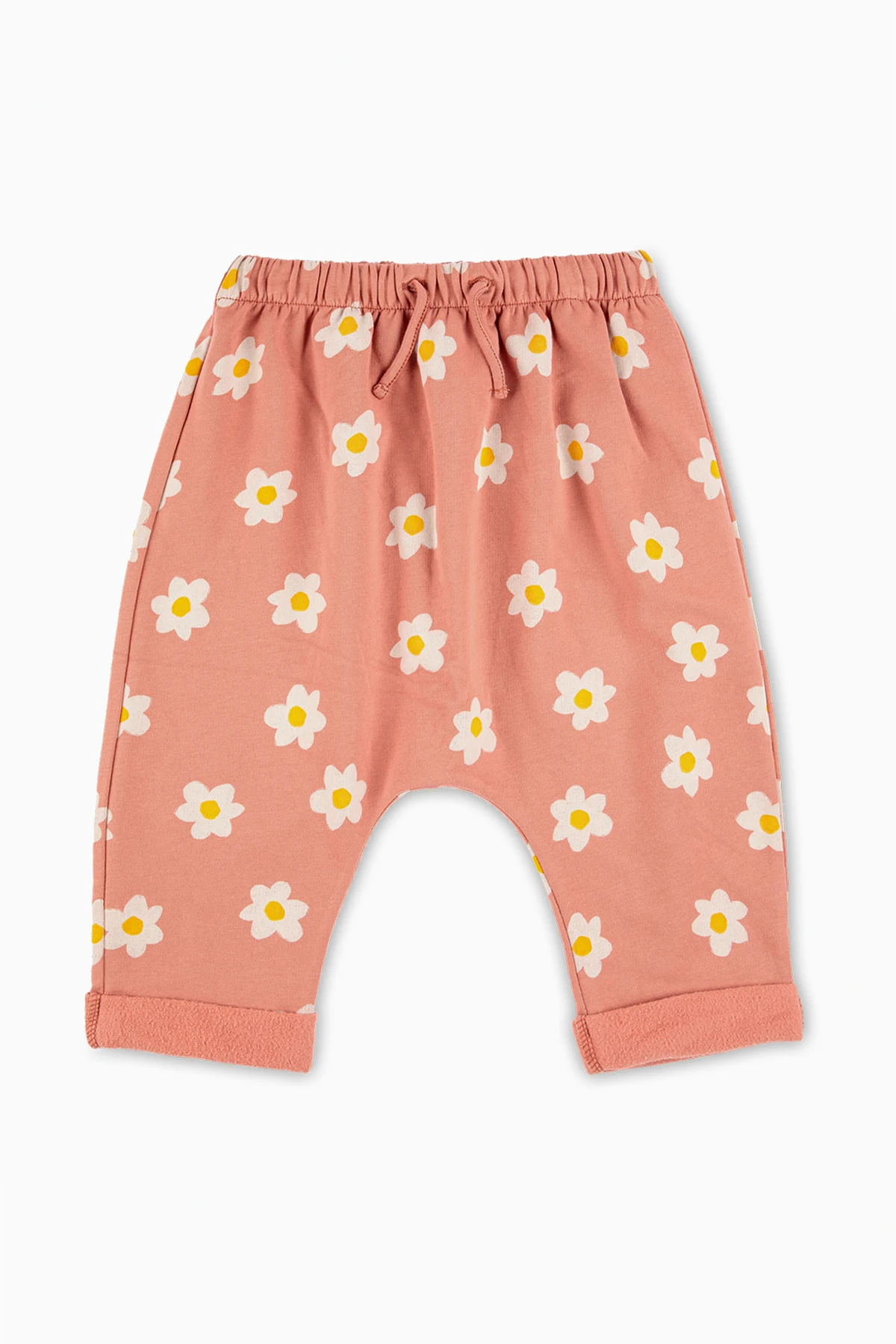Sweatpants with floral motif