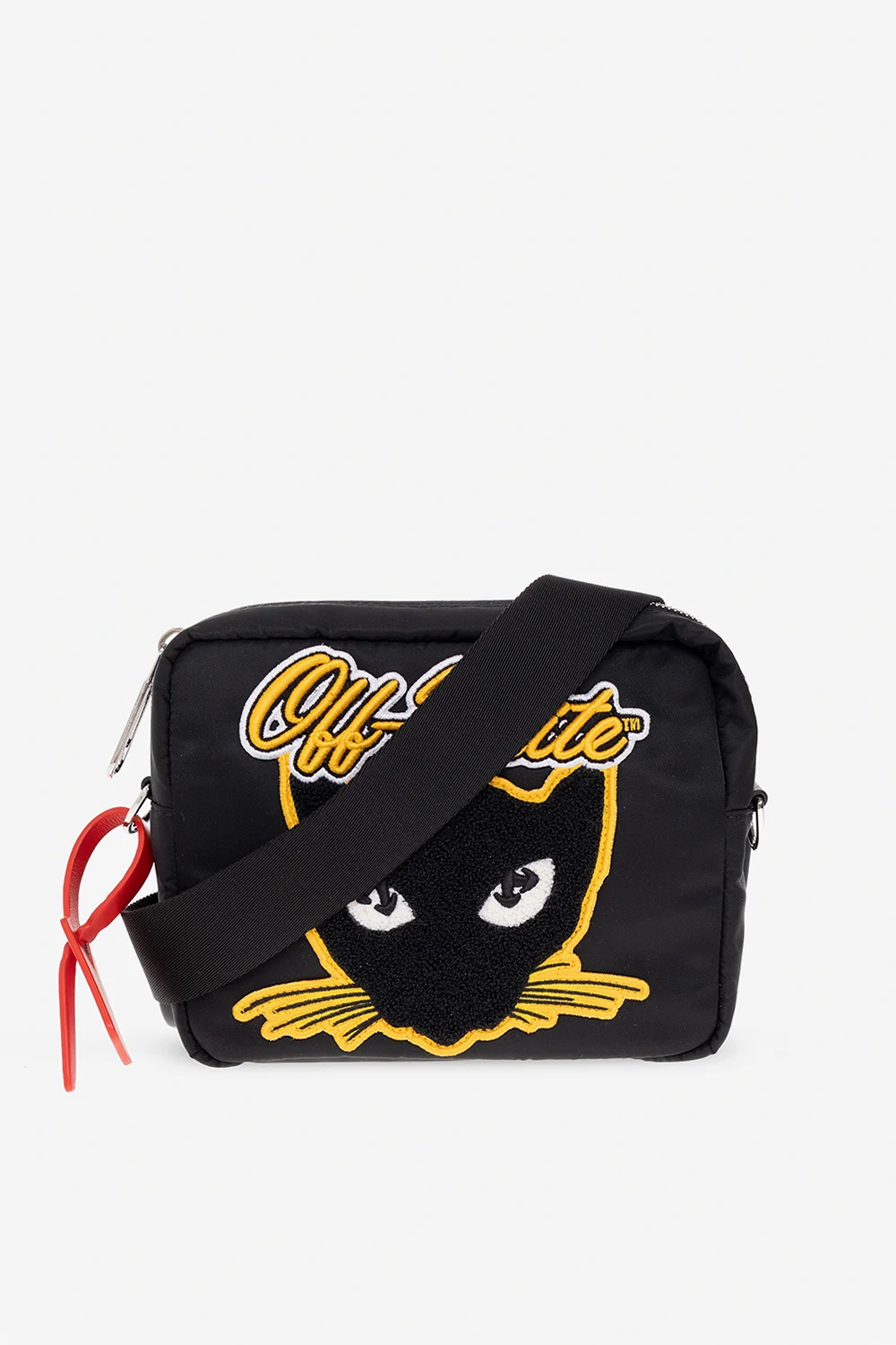 Shoulder bag with cat motif