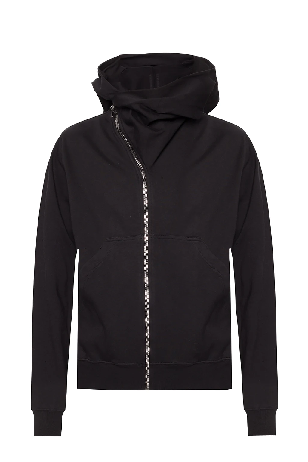 Sweatshirt with asymmetrical zip