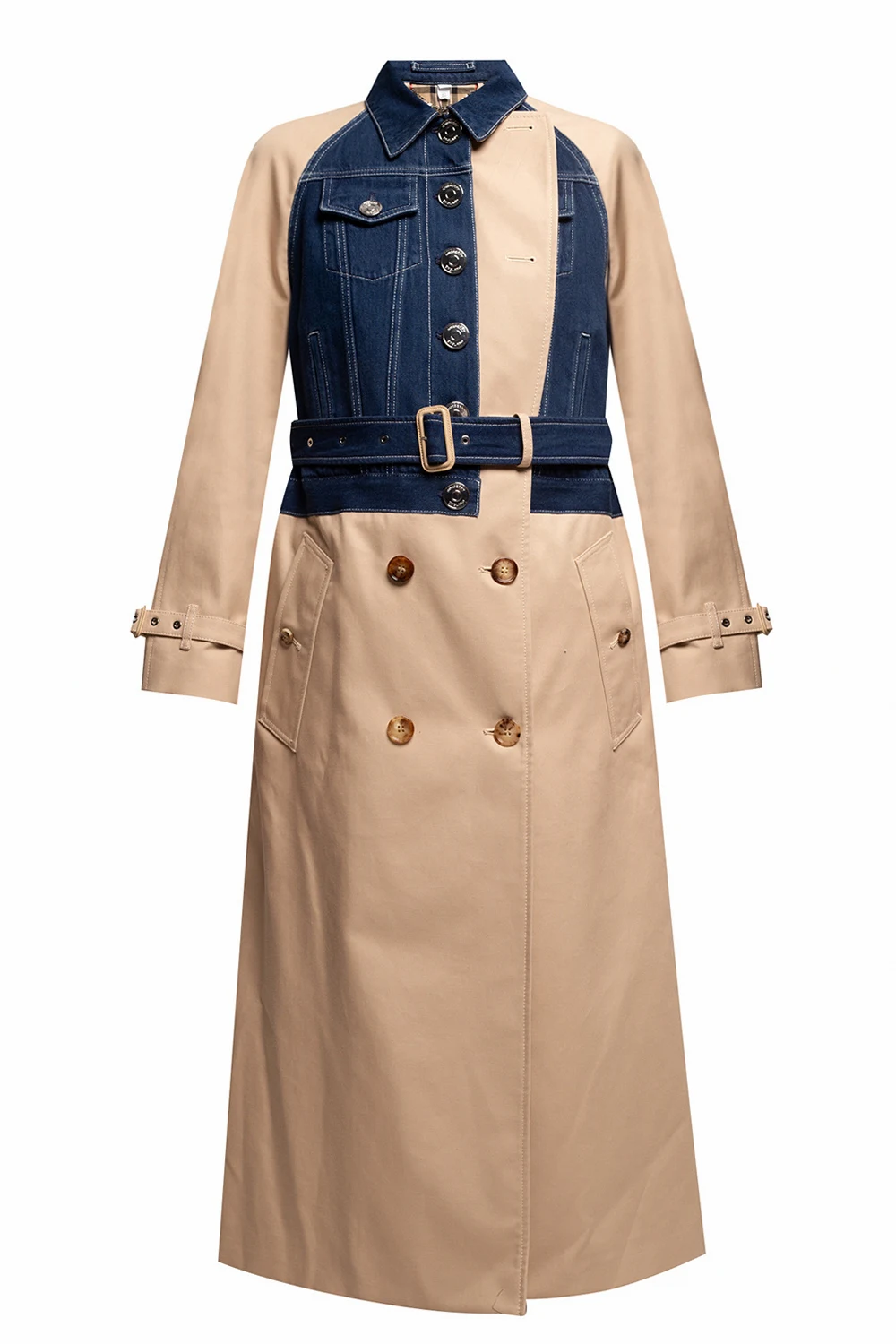 Jeans panelled trench