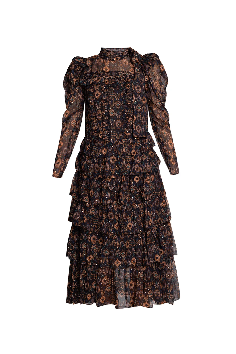 Silk ruffled dress