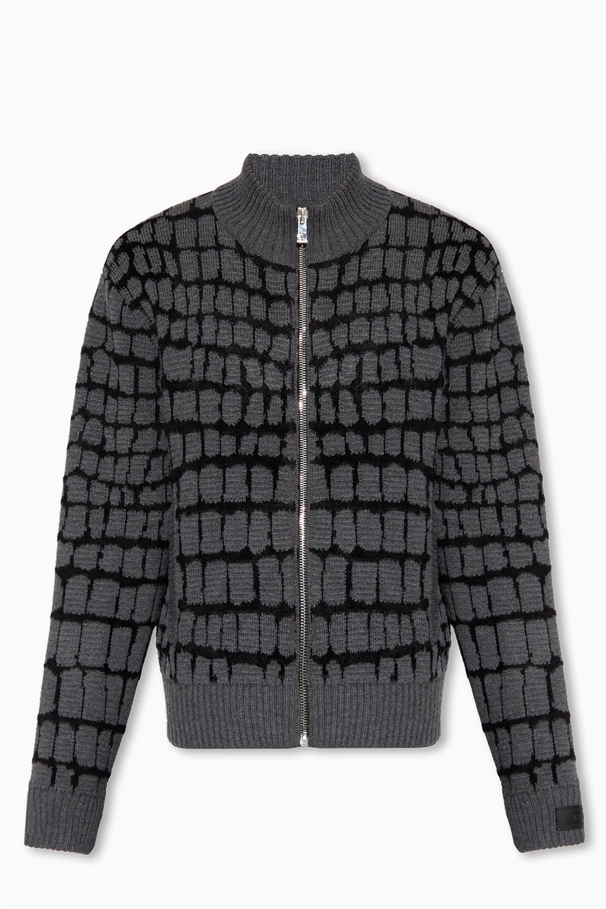 Cardigan with standing collar