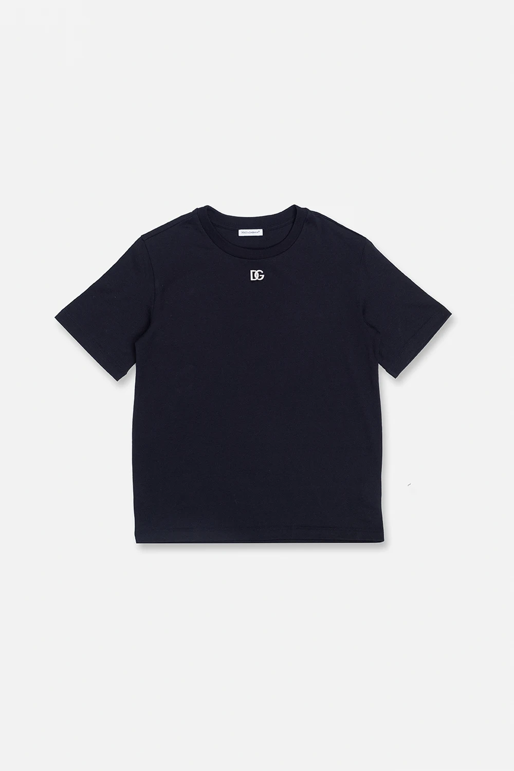 T-shirt z metalowym logo