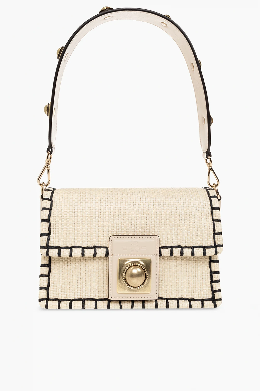 Shoulder bag with contrast stitching