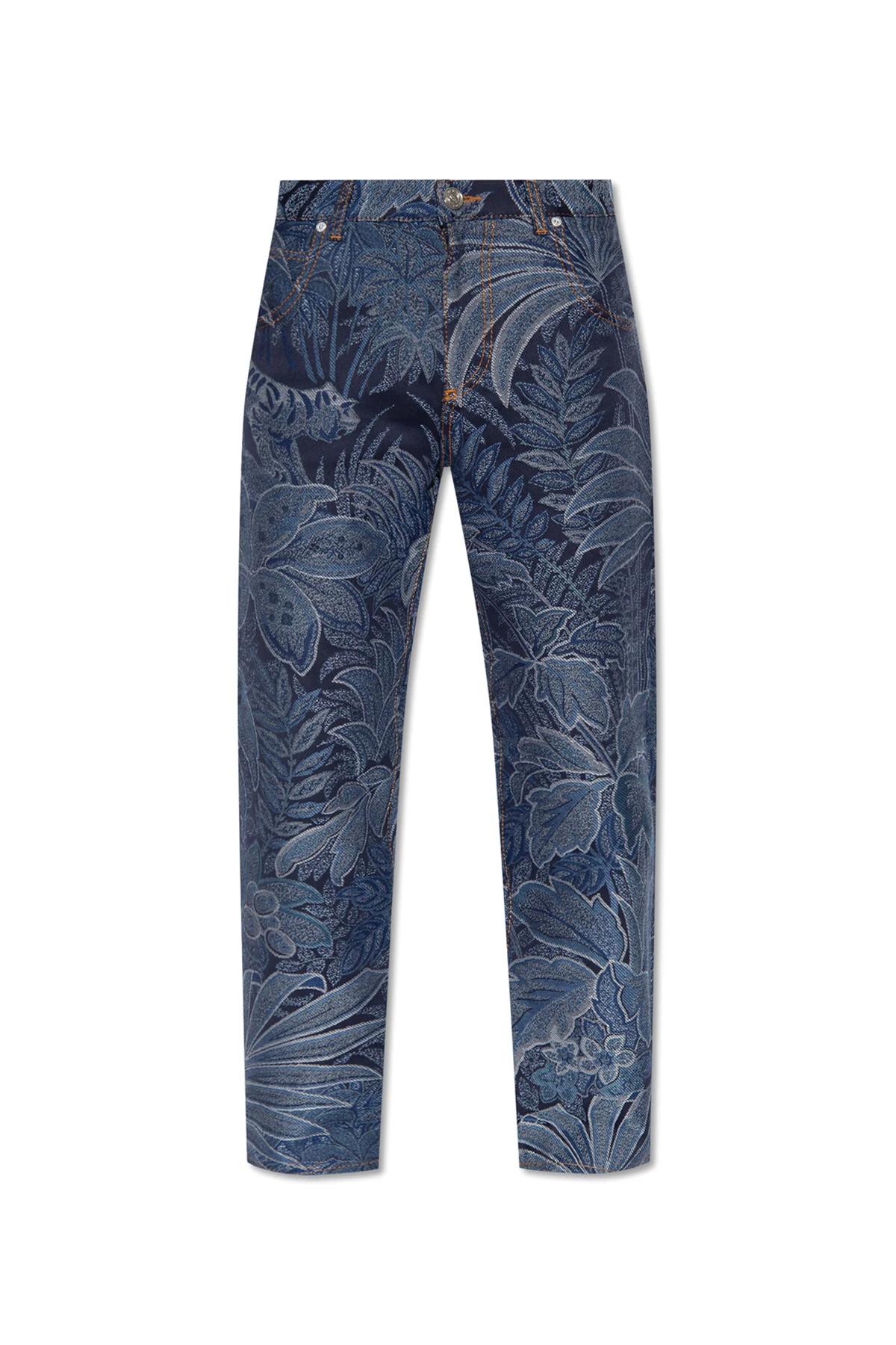Jeans with jacquard pattern