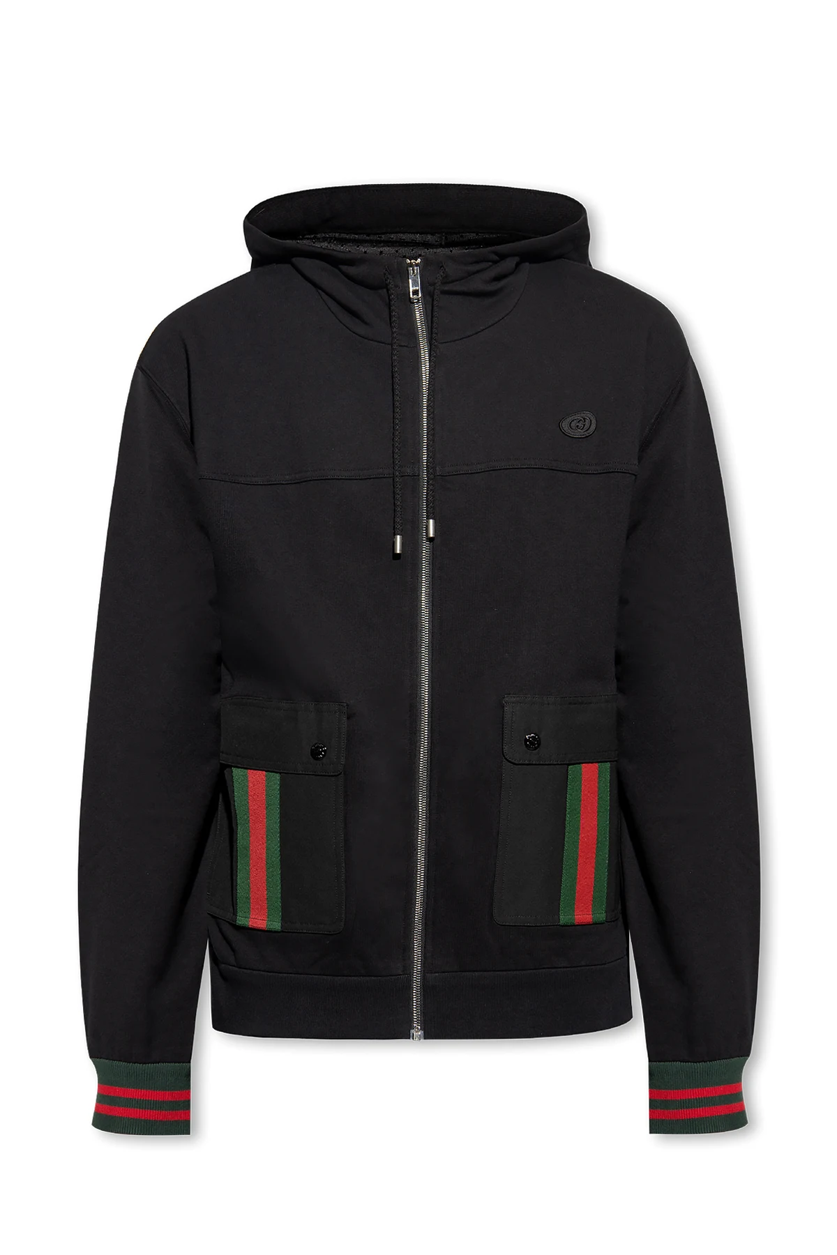 Hoodie with logo patch