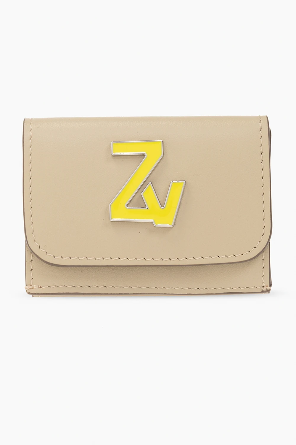 Leather wallet with logo