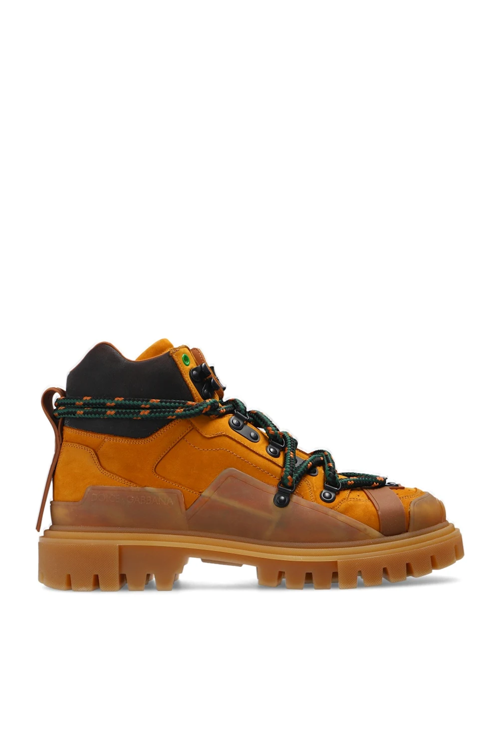Lace-up hiking boots with logo