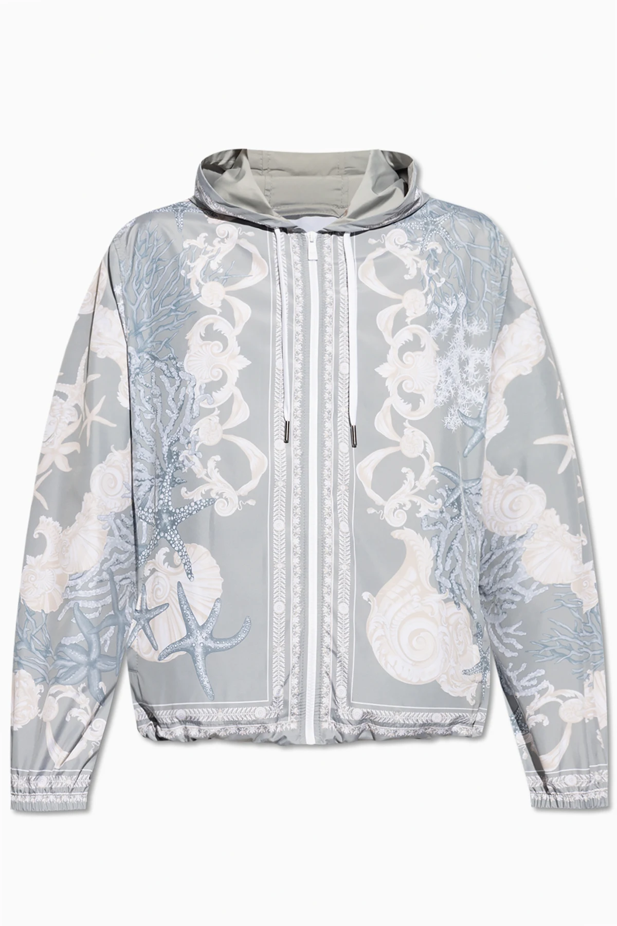 GREY Jacket with `Barocco Sea` print