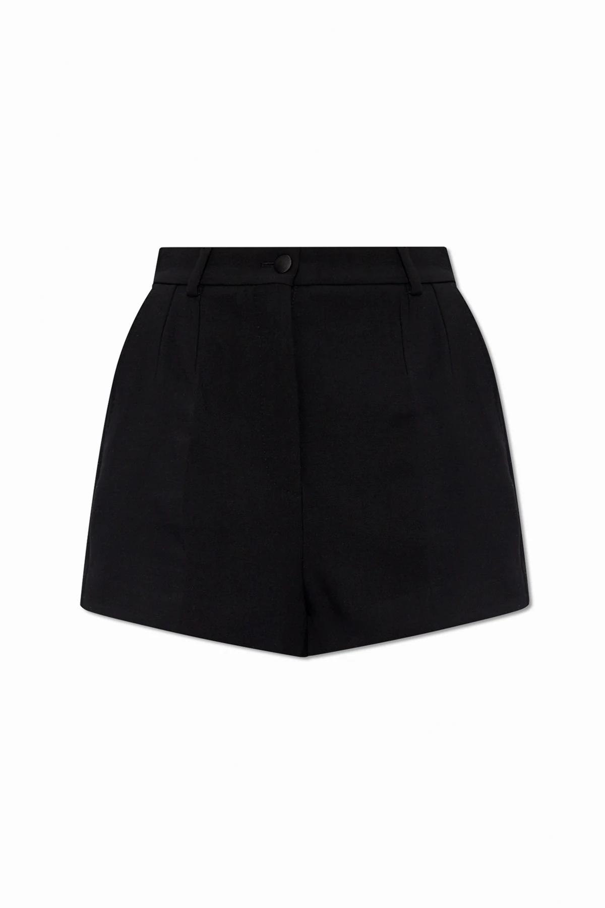 Wool high-rise shorts