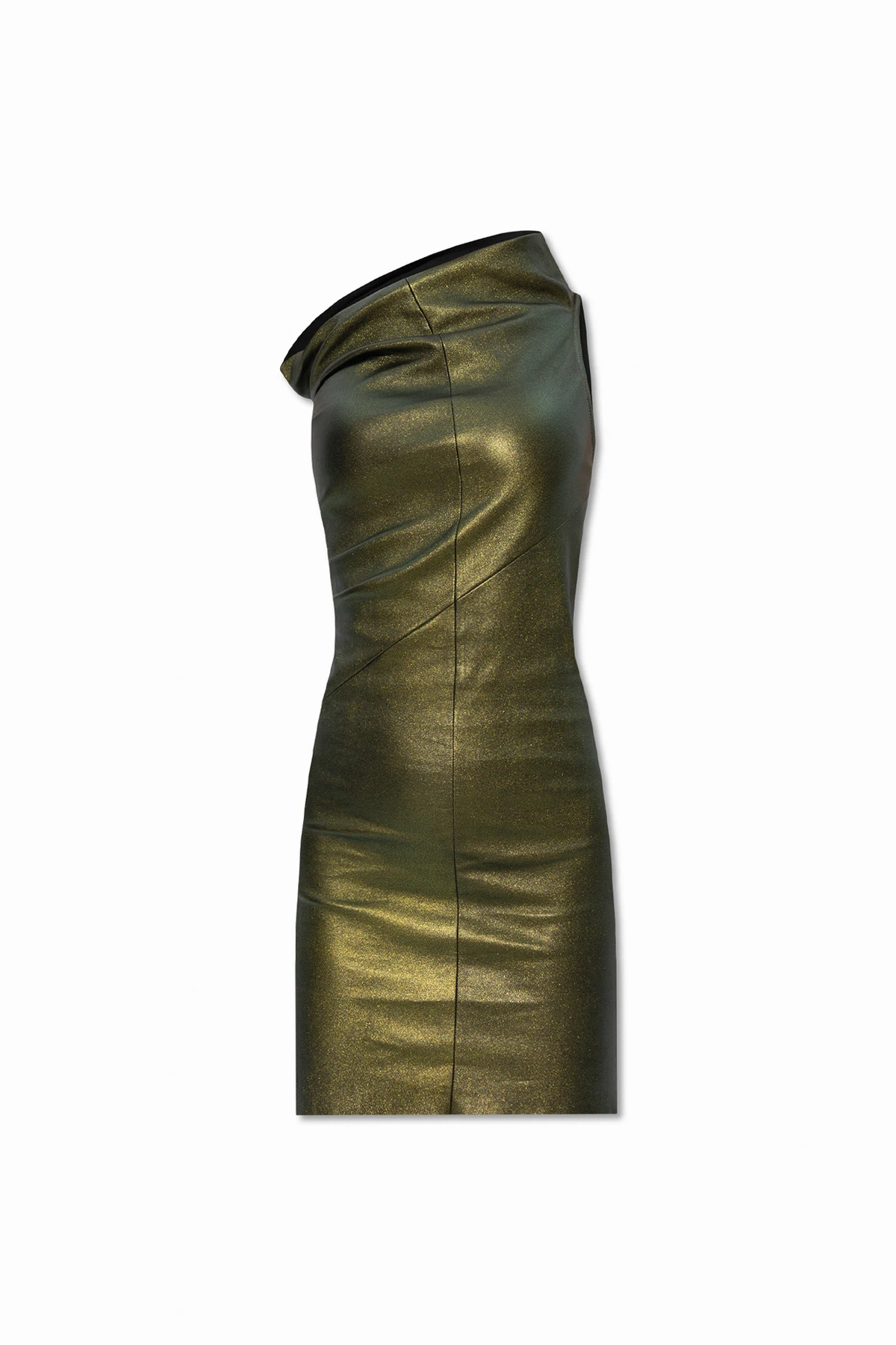 Metallic one-shoulder dress