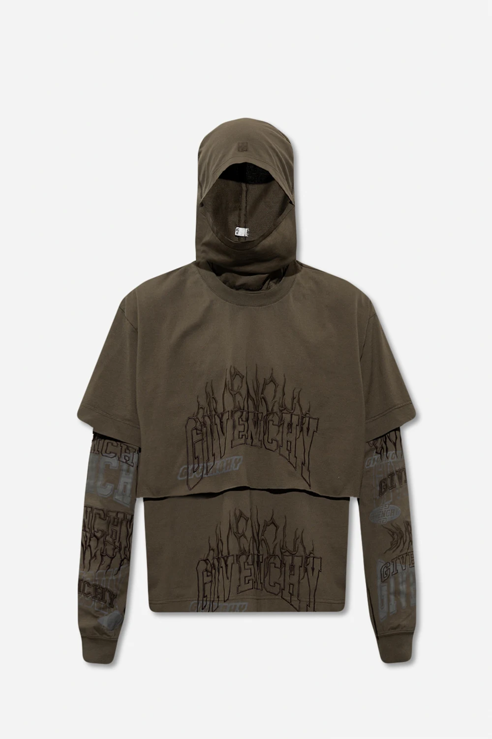 Dwuwarstwowy t-shirt z kominiarką