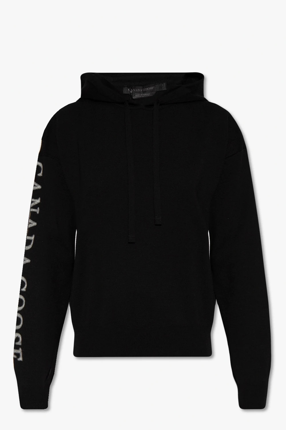 Wool hoodie with logo