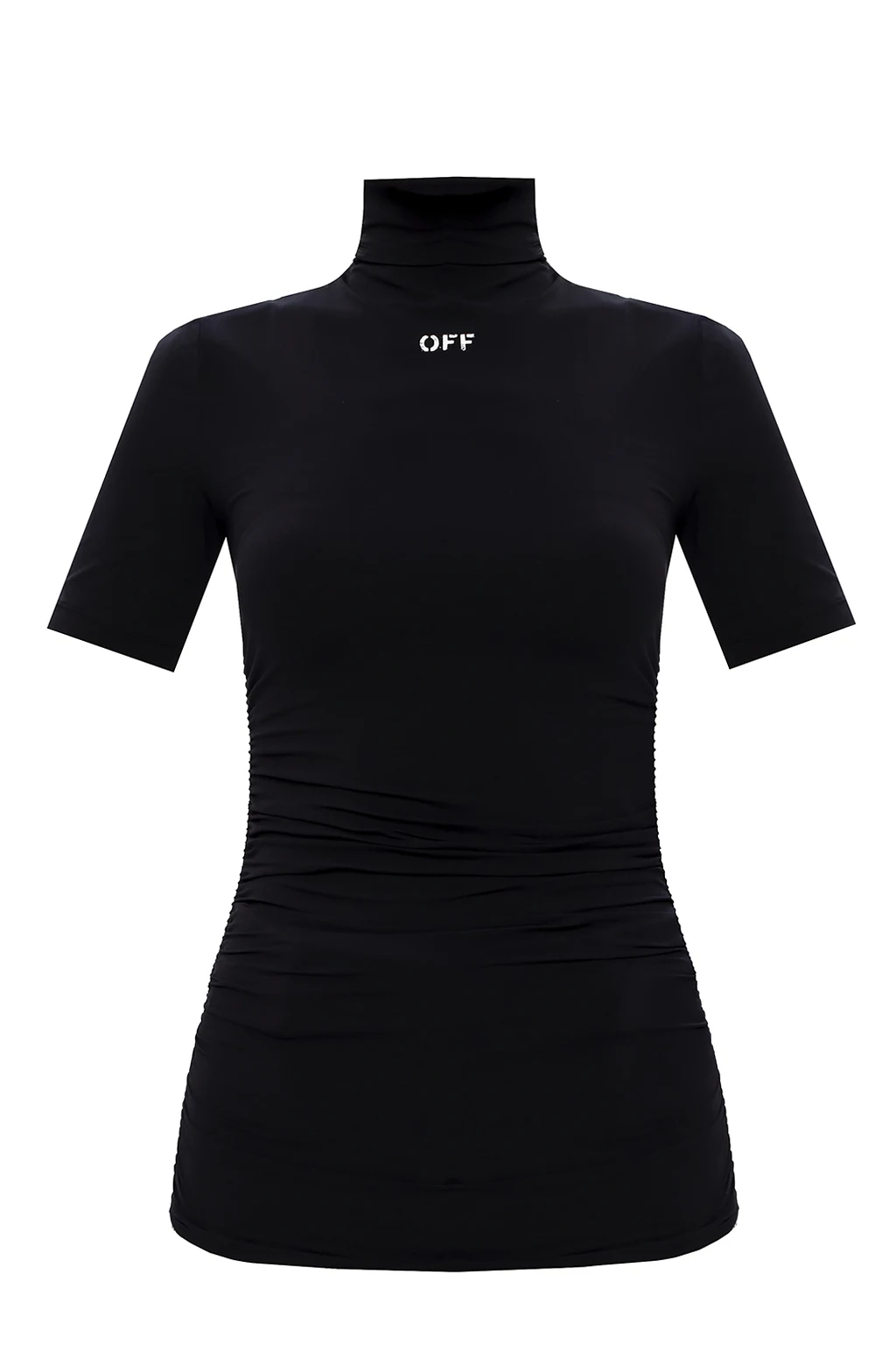 Short-sleeved roll neck top