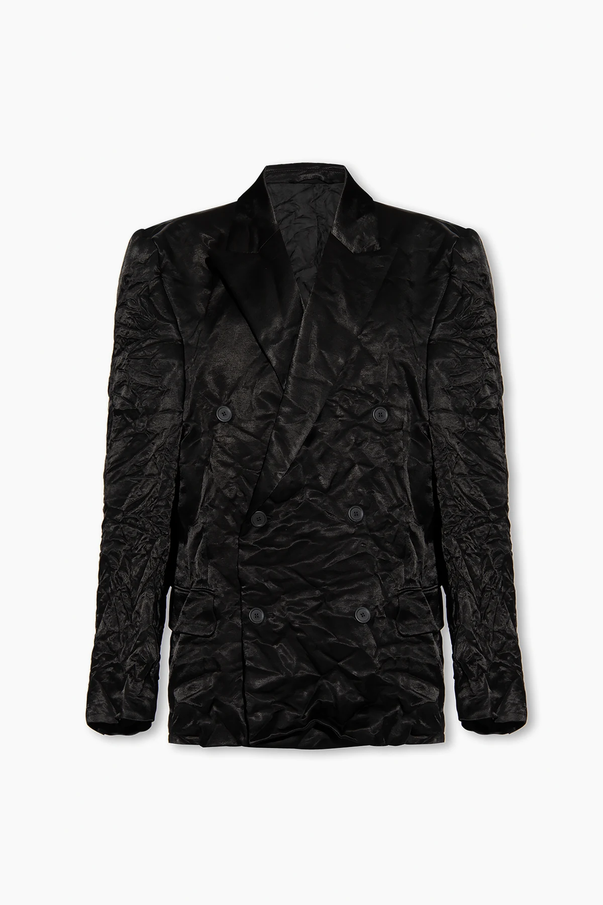 Satin blazer with creased effect