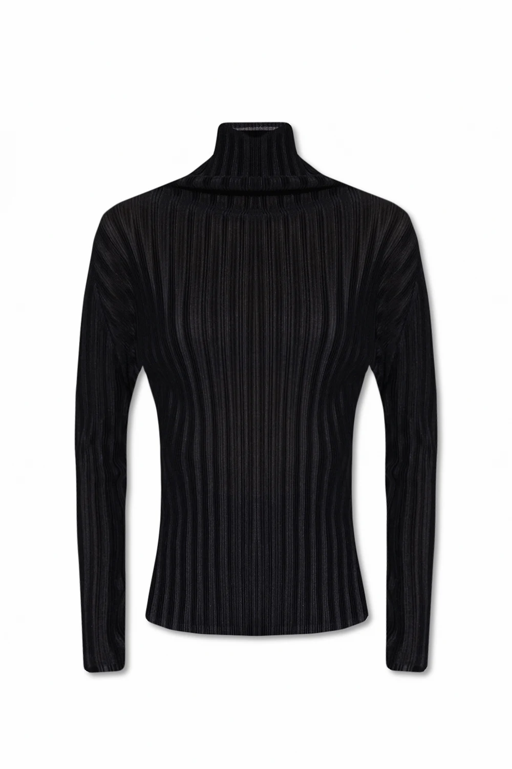 Pleated turtleneck top