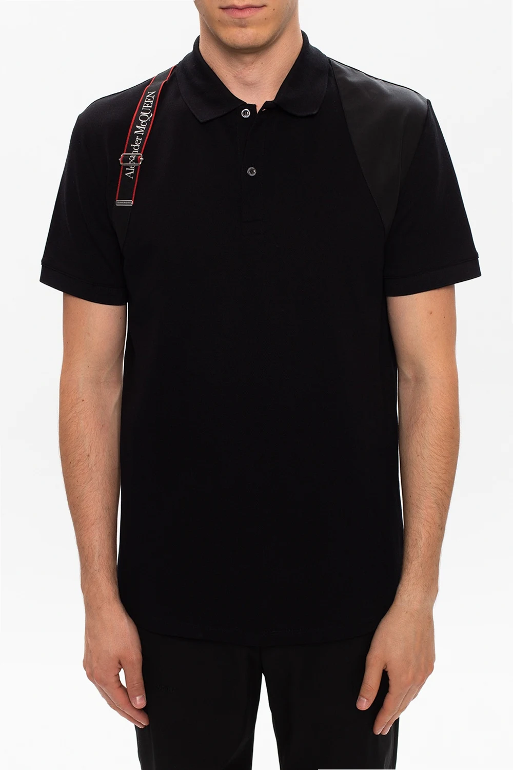Logo harness polo shirt