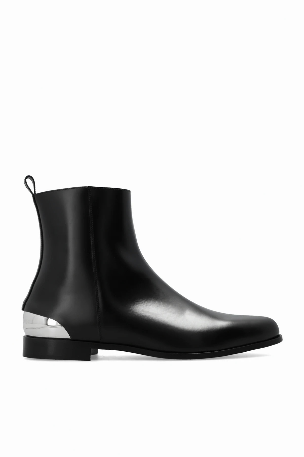 Chelsea boot with metal insert