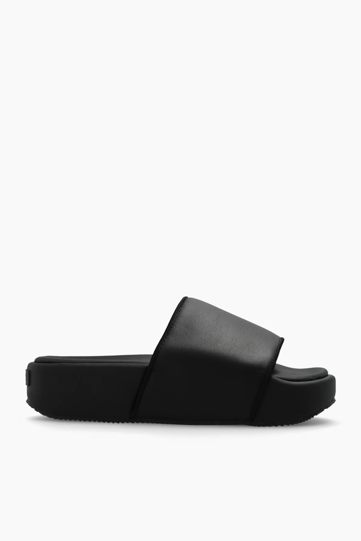 Leather platform slides