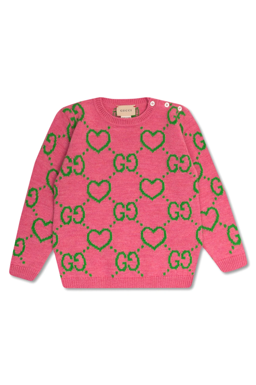Wool sweater with GG pattern