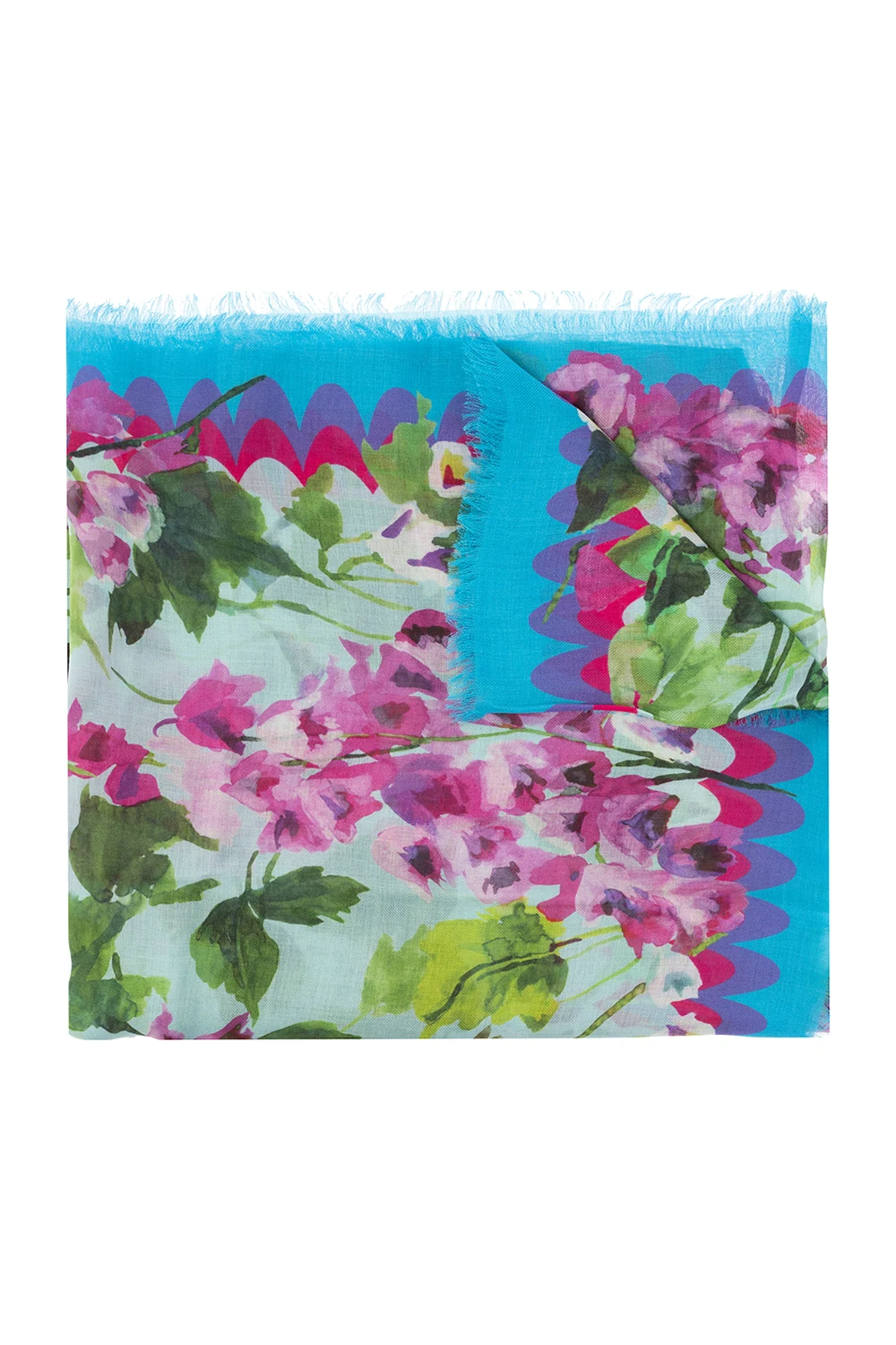 Shawl with floral motif