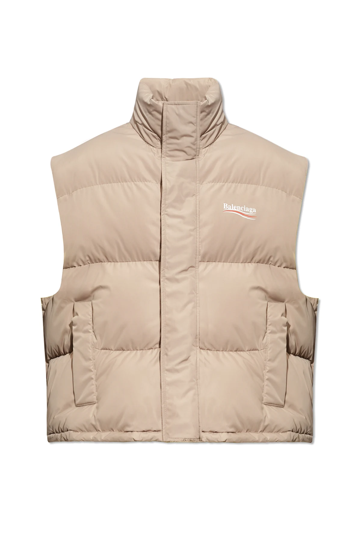 beige Oversize quilted jacket